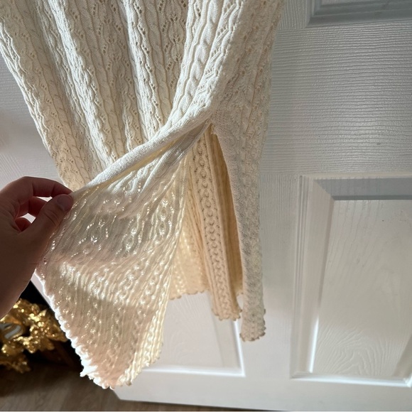 NWOT Cream Knit Midi Dress - Picture 4 of 6